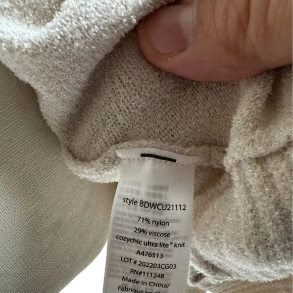 Barefoot Dreams CozyChic Ultra Lite Seashore Hoodie Cardigan - Picture 6 of 11